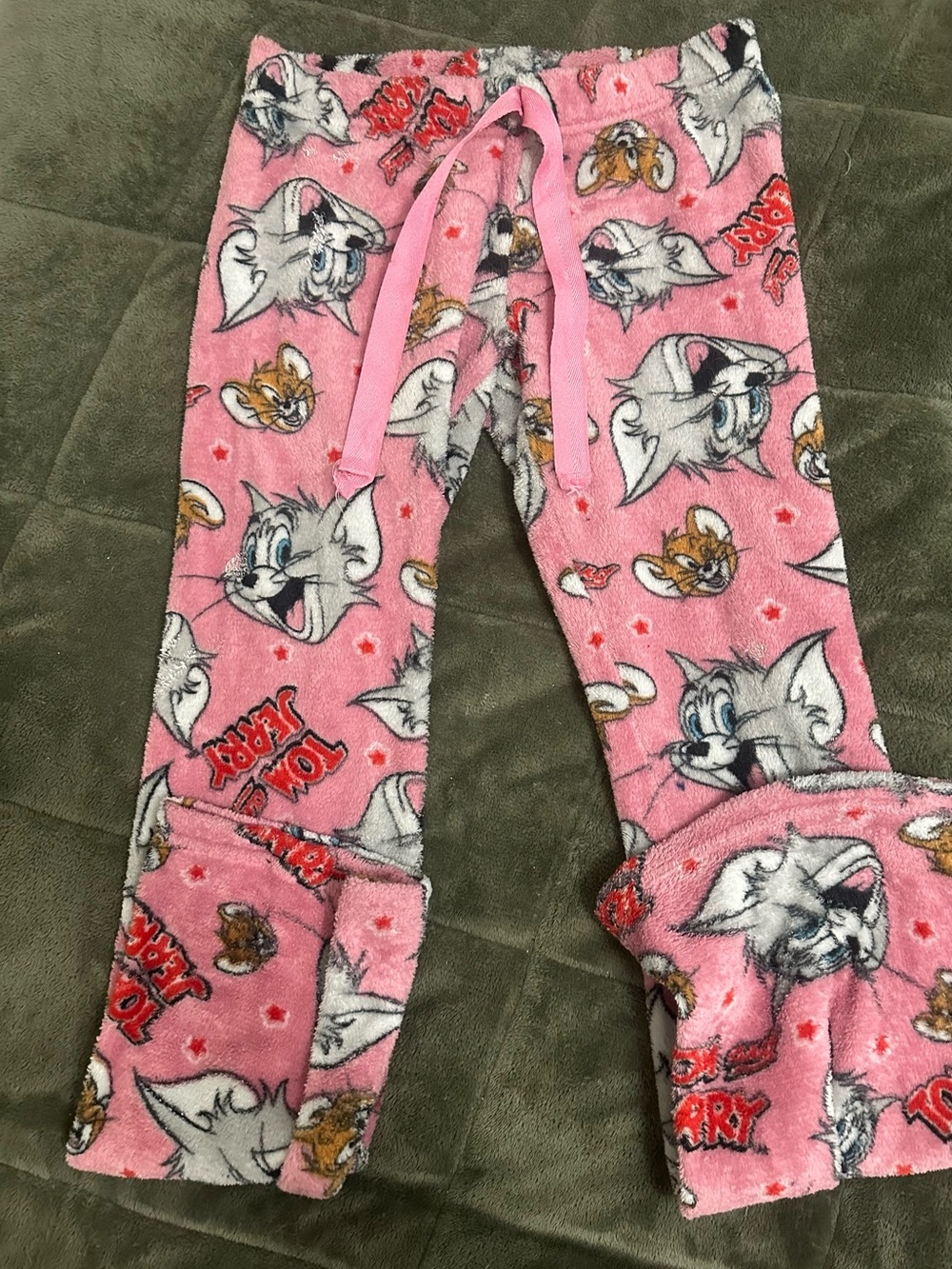 Tom and Jerry Pink Kids Fleece Pajama Pants - Cozy Sleepwear